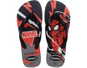 Chinelo Havaianas Top Marvel Logomania - Preto/Preto Atacado