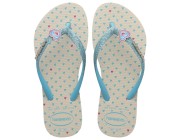 Chinelo Infantil Havaianas Kids Slim Glitter - Bege Palha Atacado